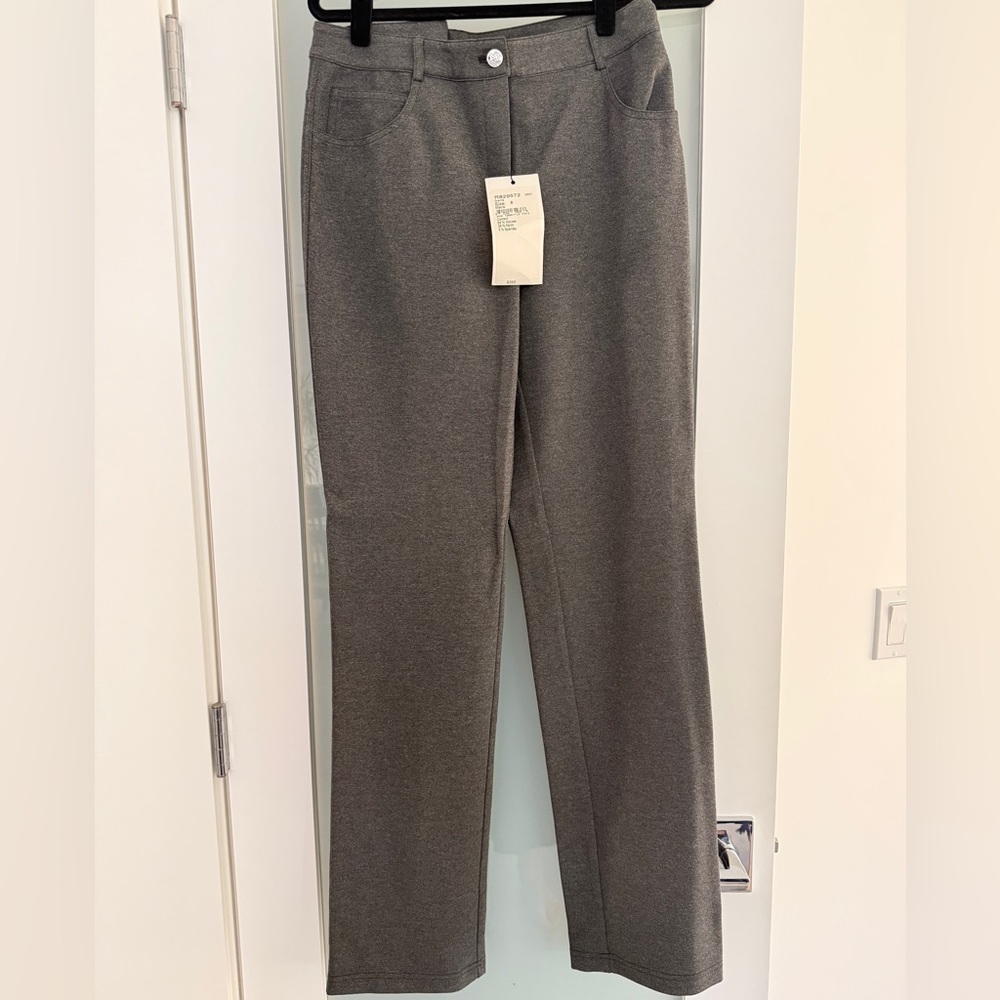 St. John Granite Pants - Stretch, Pockets, Charcoal Gray